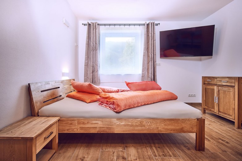 Schlafzimmer im Appartement Talblick