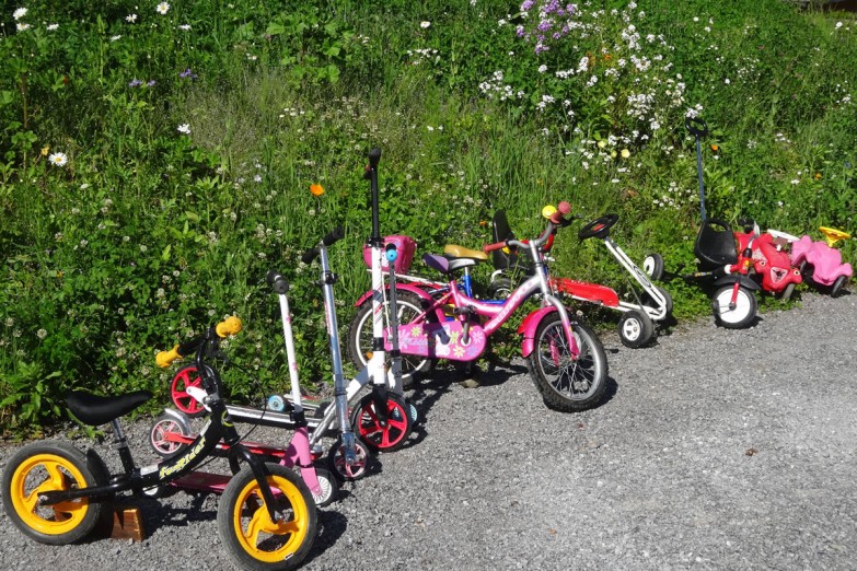 Der große Fuhrpark für unsere kleinen Gäste